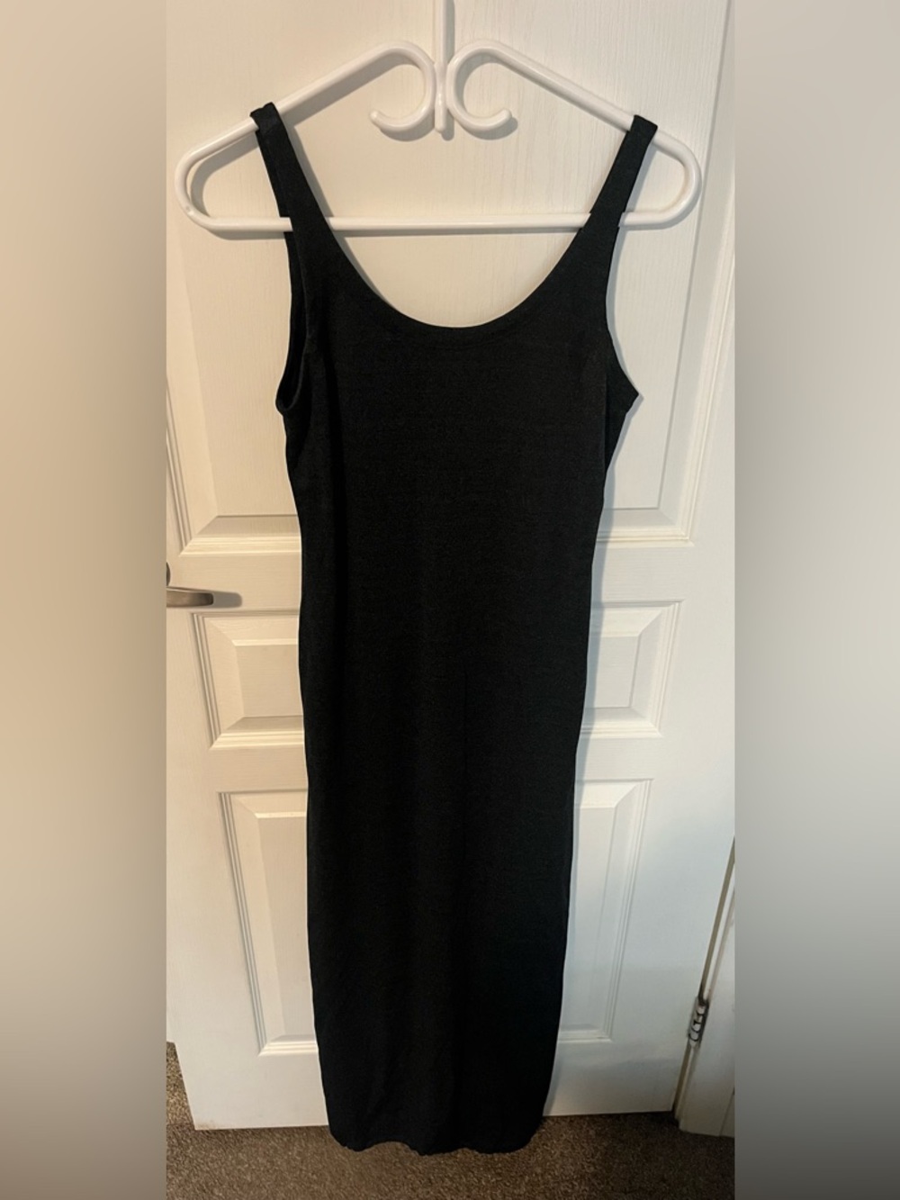 Max Mara Black Midi Dress with Drawstring – Made in Italy